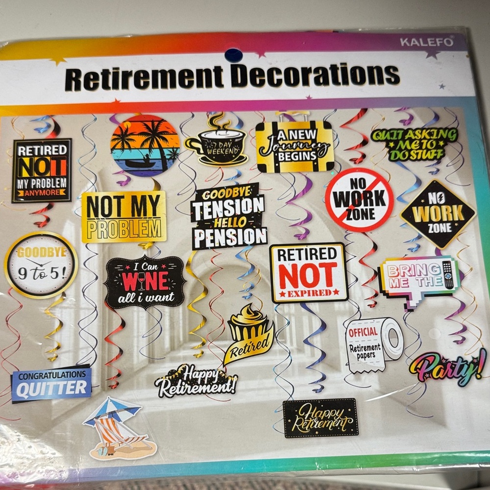 Kalefo Retirement Decorations Set